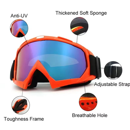 Protective Glasses Motorcycle Helmet Outdoor Sports Windproof Dustproof Eye Glasses Ski Snowboard Goggles Motocross Riot Control