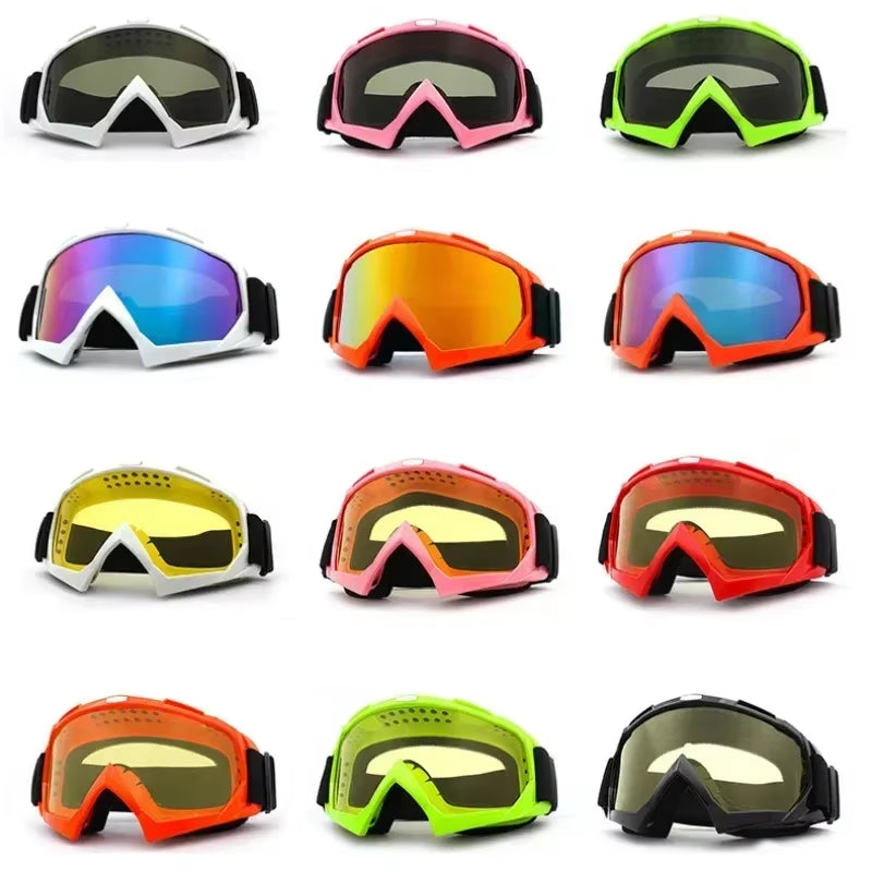 Protective Glasses Motorcycle Helmet Outdoor Sports Windproof Dustproof Eye Glasses Ski Snowboard Goggles Motocross Riot Control